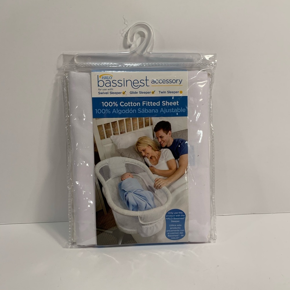 Halo Bassinest Swivel Sleeper Fitted Sheet White